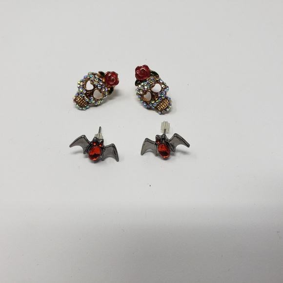 unknown Jewelry - Halloween Betsey Johnson Sugar Skull Earrings